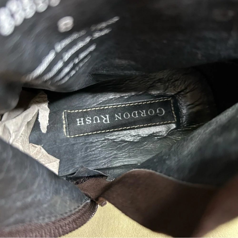 Gordon Rush Chocolate Nubuck Leather Bowery Boot 8 - Picture 4 of 11